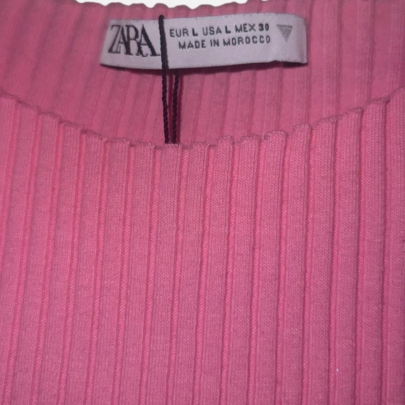 Zara Ribbed Pink Top - Picture 4 of 4